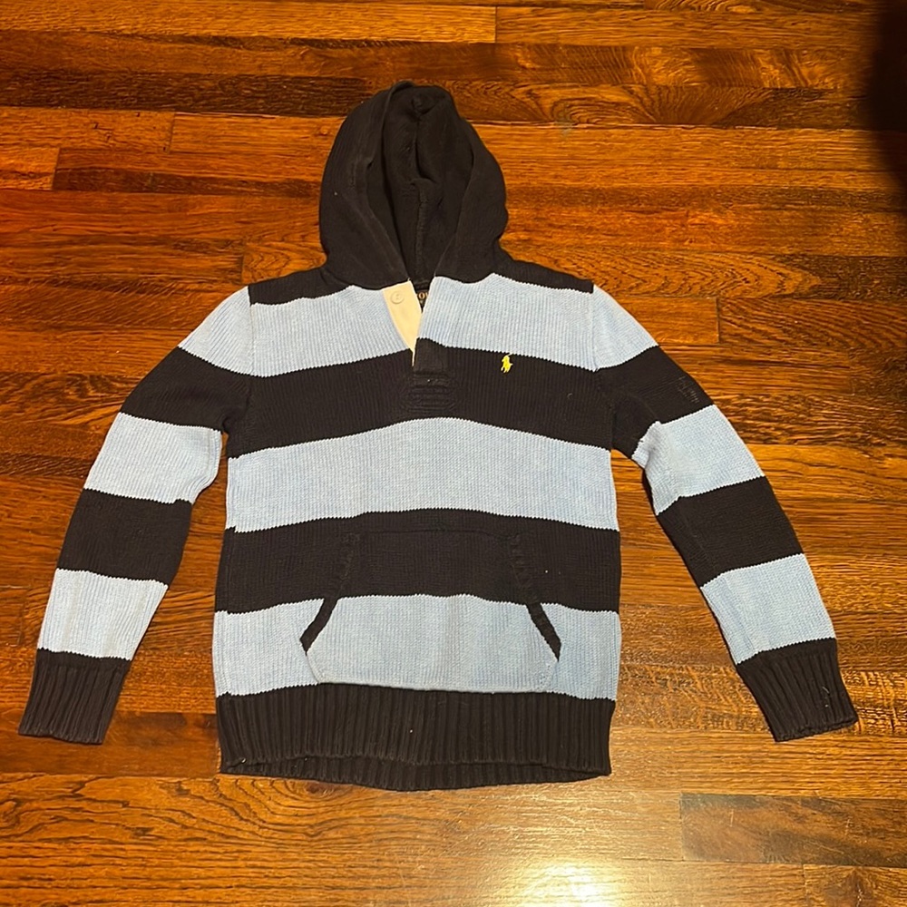 Ralph Lauren navy and baby blue pullover